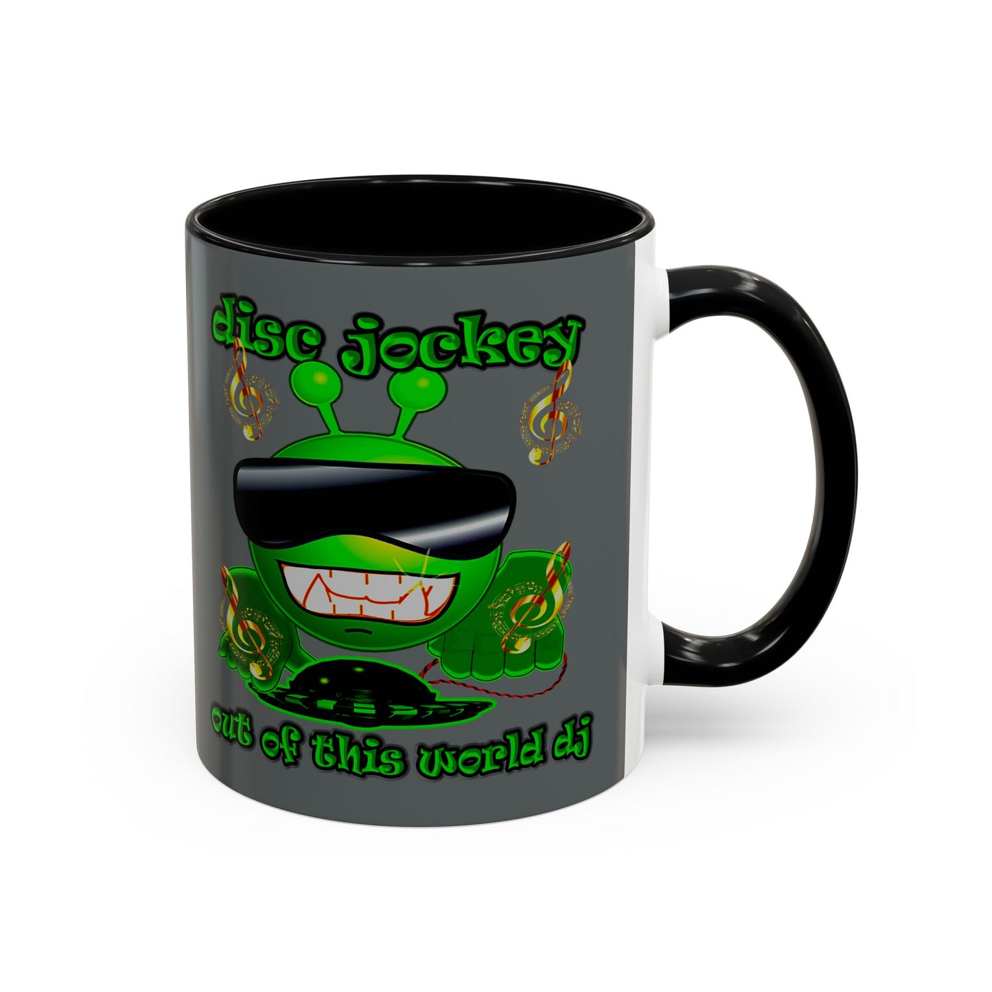 disc jockey - Accent Mug (dark grey)