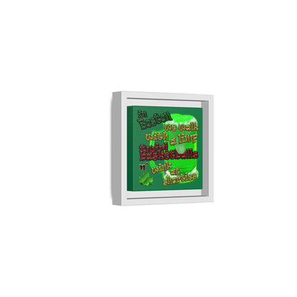 celtics logo - framed canvas art (dark green)