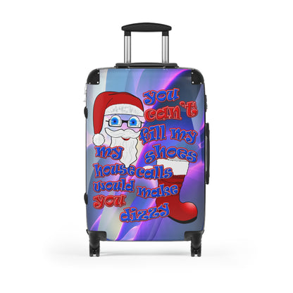 santa's shoes - Suitcase (grey-pink wave)