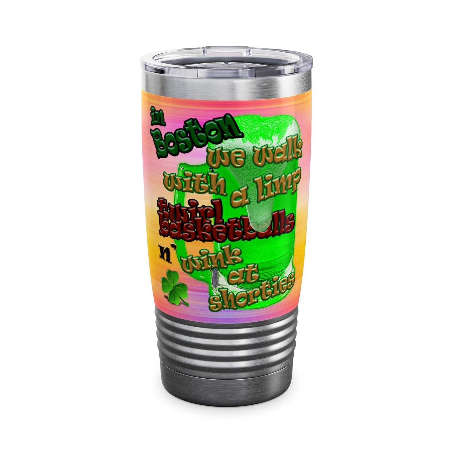 celtics logo - Ringneck Tumbler, 20oz (color blur)