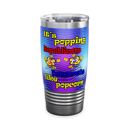 popping like popcorn - Ringneck Tumbler, 20oz (purple wave)
