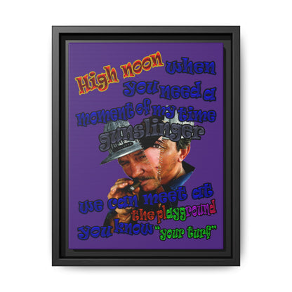 high noon - framed canvas art (purple)