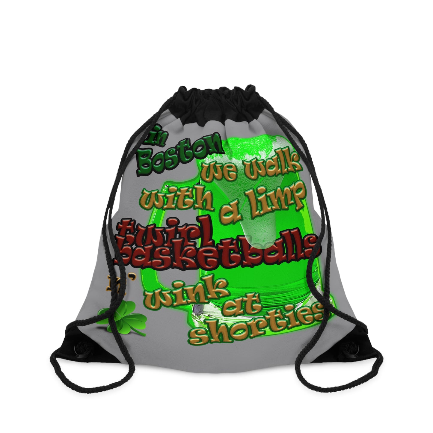 celtics logo - Drawstring Bag (grey)