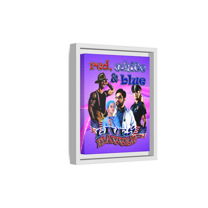 rw&b lives matter - framed canvas art (purple-pink wave)