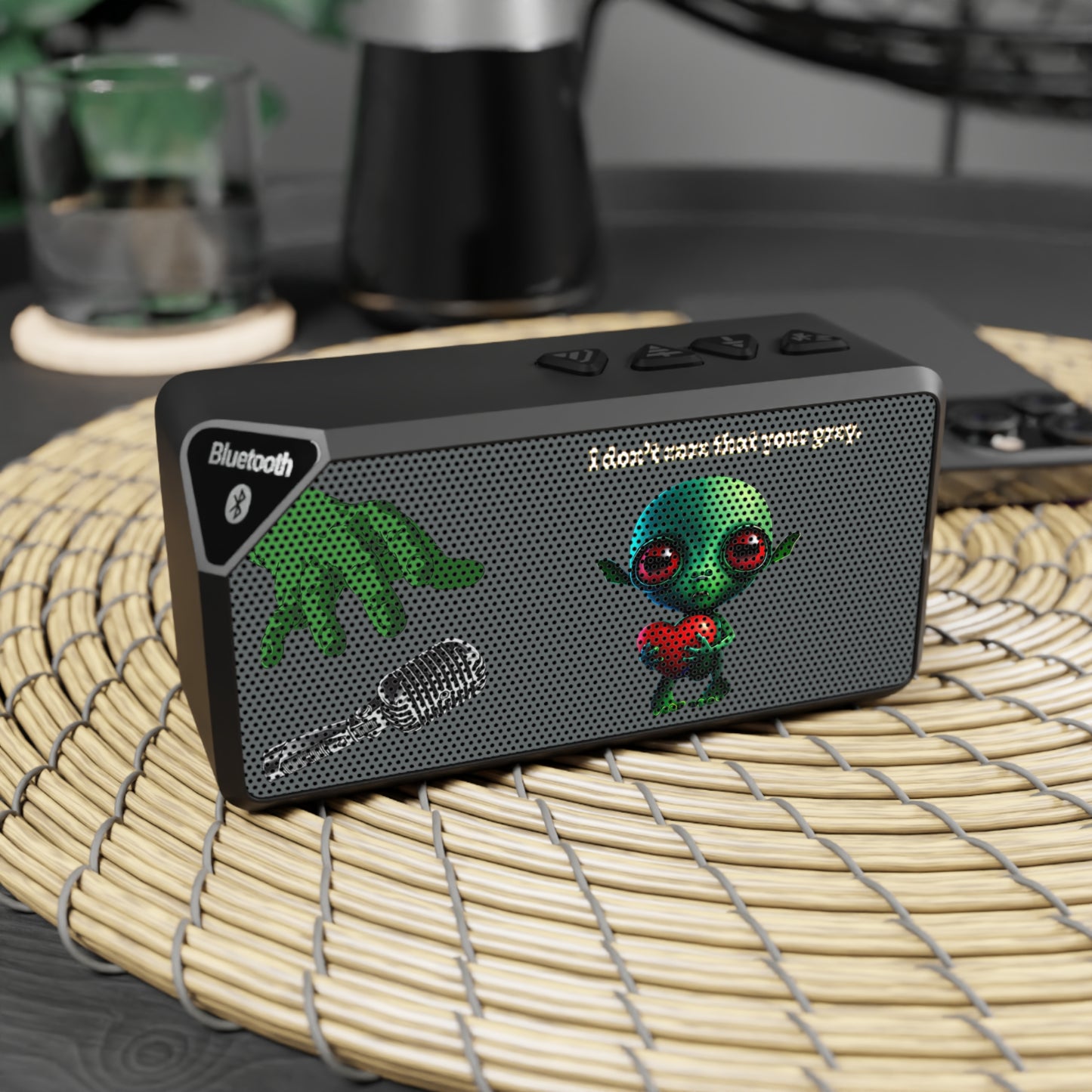 I don't care that your grey - Jabba Bluetooth Speaker (dark grey)
