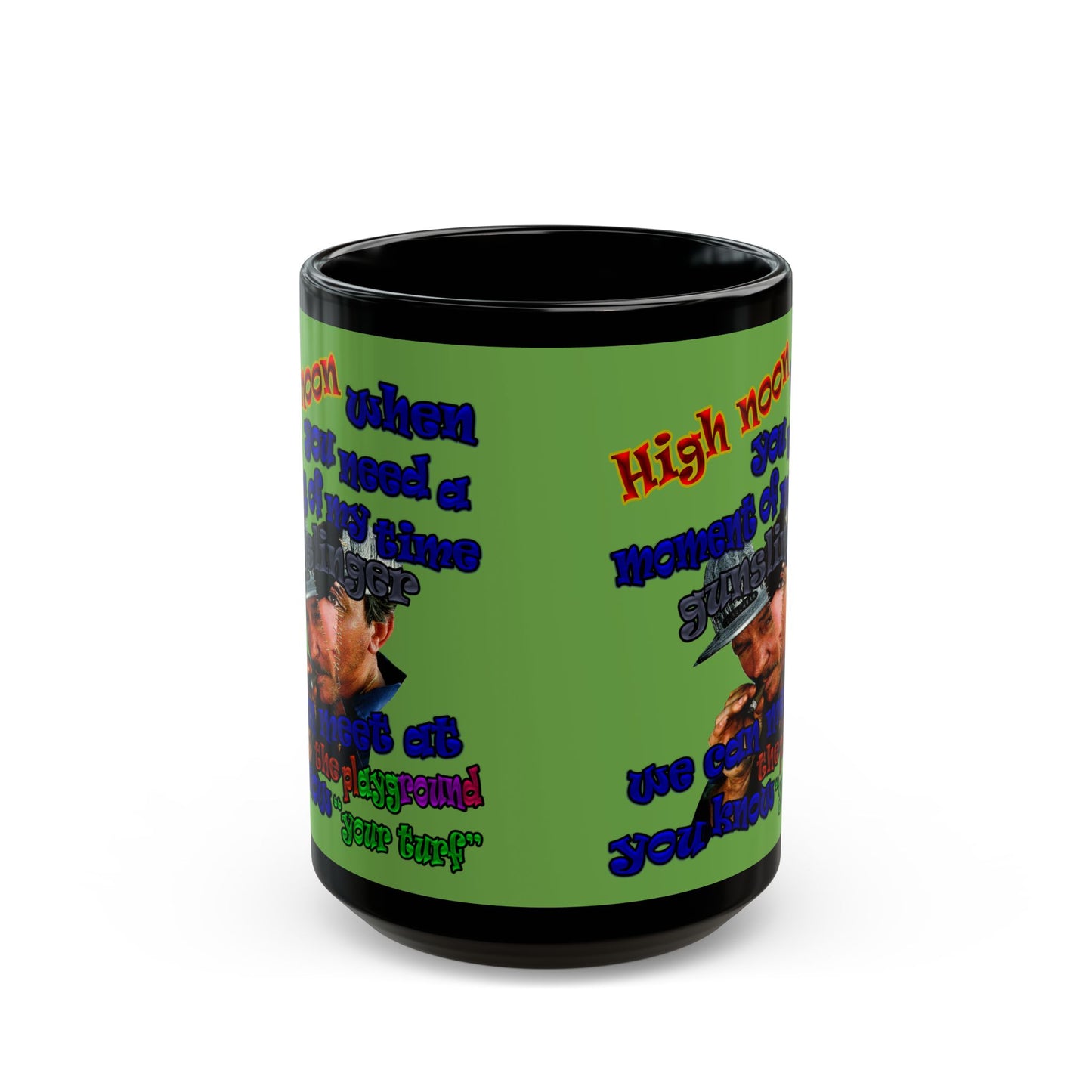 high noon - Black Mug (green)
