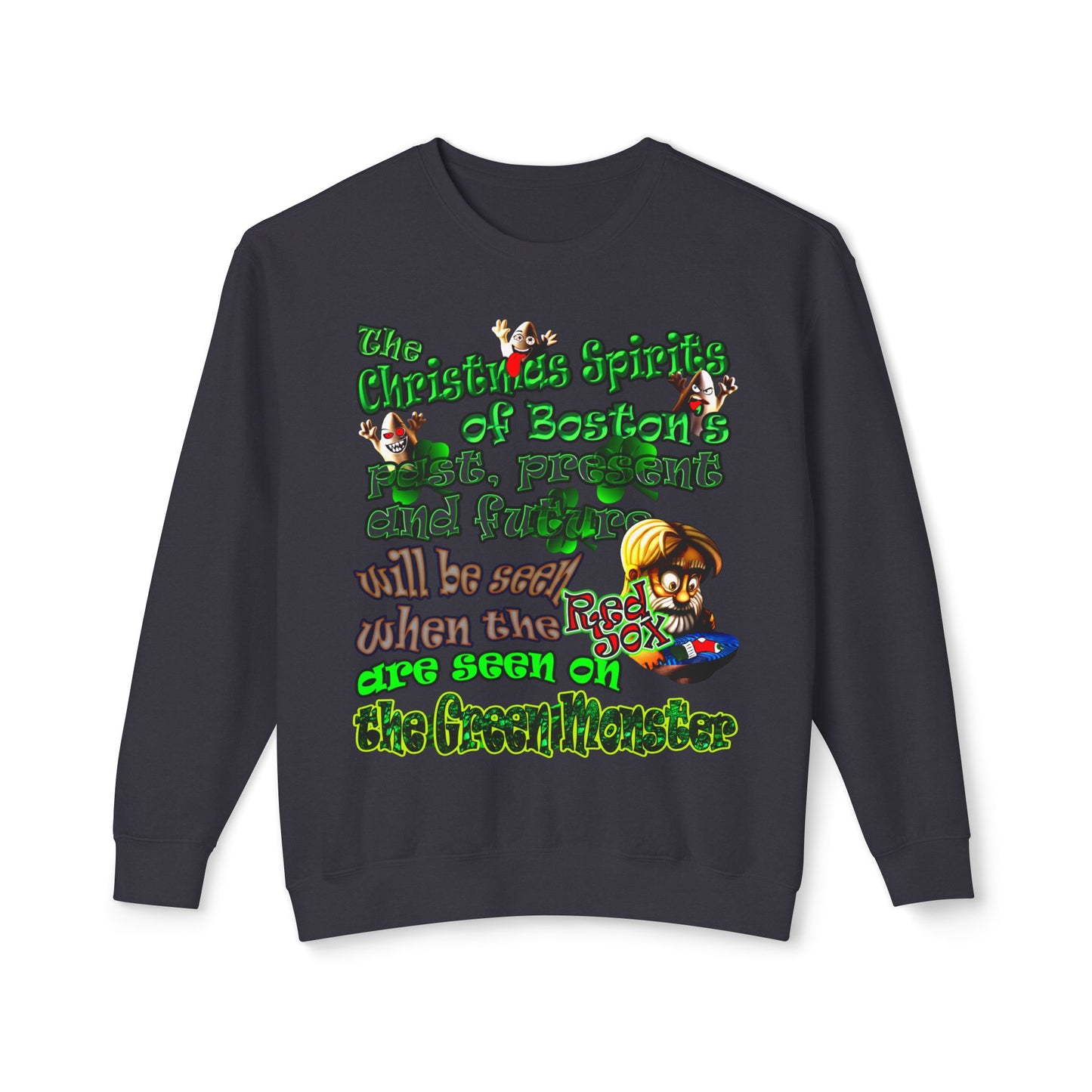 christmas spirits of boston - Unisex Lightweight Crewneck Sweatshirt