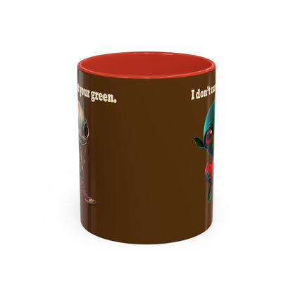 I don't care that your grey - Accent Mug (brown)