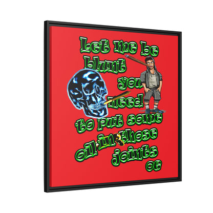 og - framed canvas art (red)