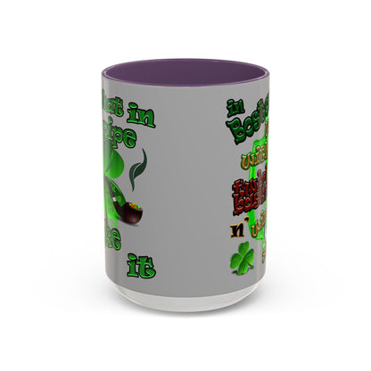 celtics logo - Accent Mug (light grey)