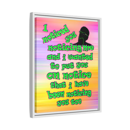 noticed you noticing - framed canvas art (color blur)
