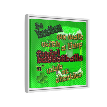 celtics logo - framed canvas art (logo green)