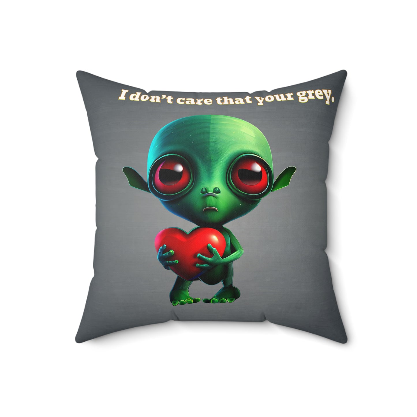 I don't care that your grey - Faux Suede Square Pillow - (grey-light grey)