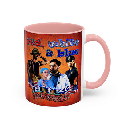 rw&b lives matter - Accent Mug (burnt orange)
