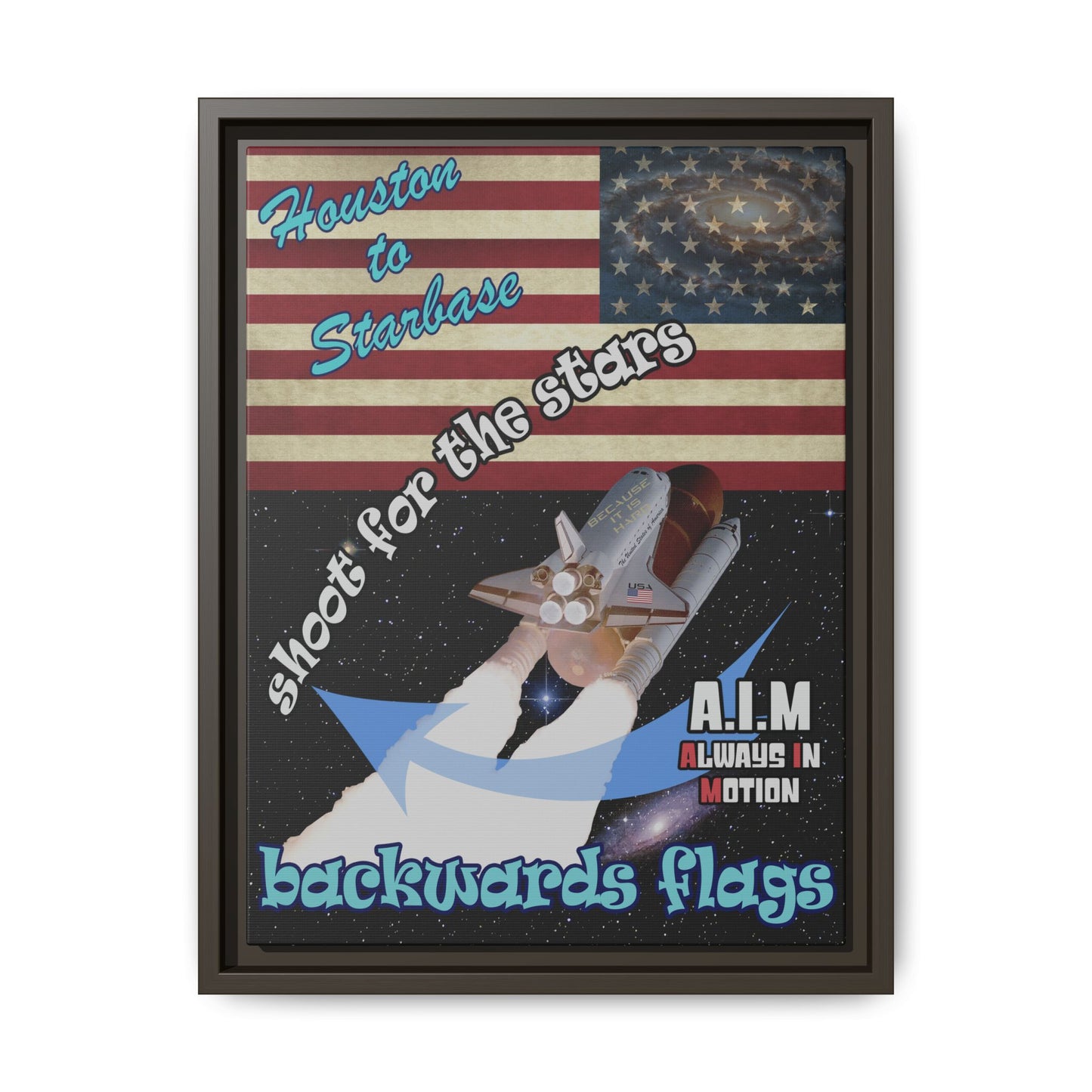 shoot for the stars - framed canvas art