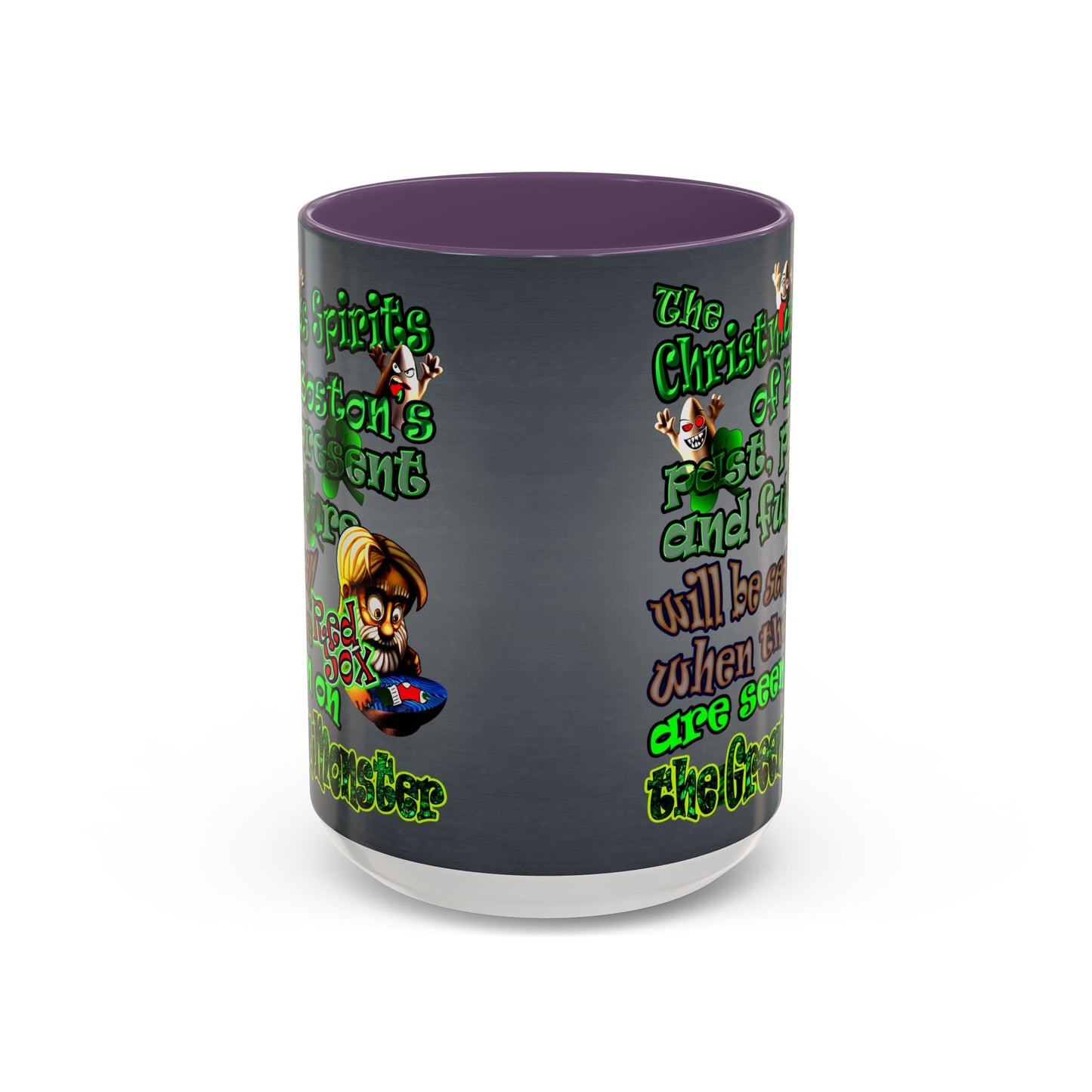 christmas spirits of boston - Accent Mug (grey-light grey)