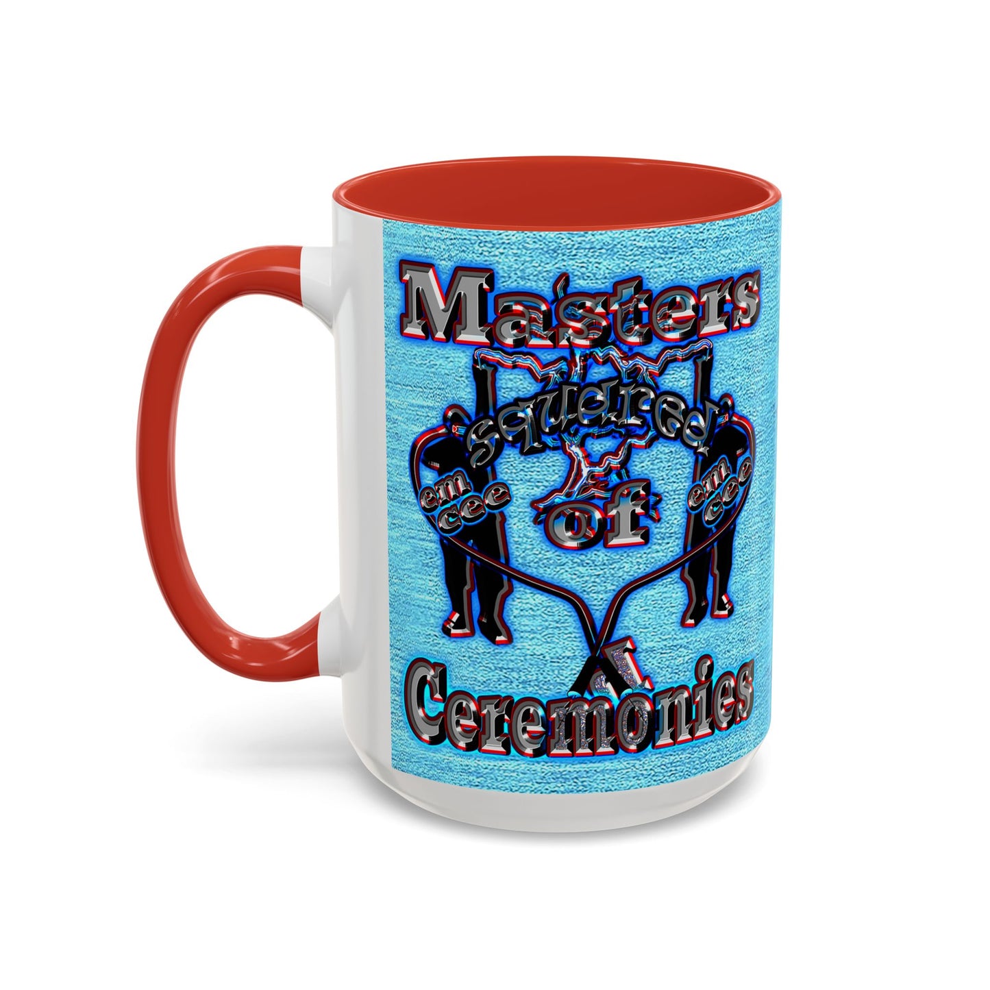 em cee squared - Accent Mug (faded dark blue)