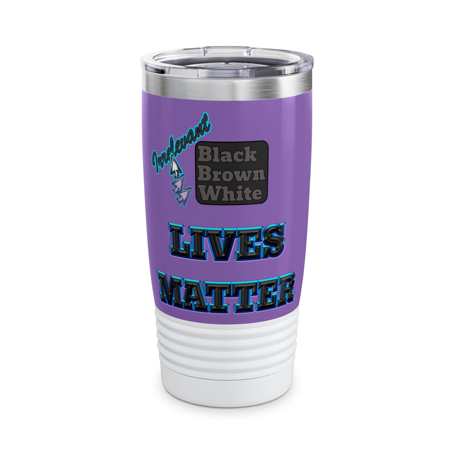 irrelevant - Ringneck Tumbler, 20oz (light purple)