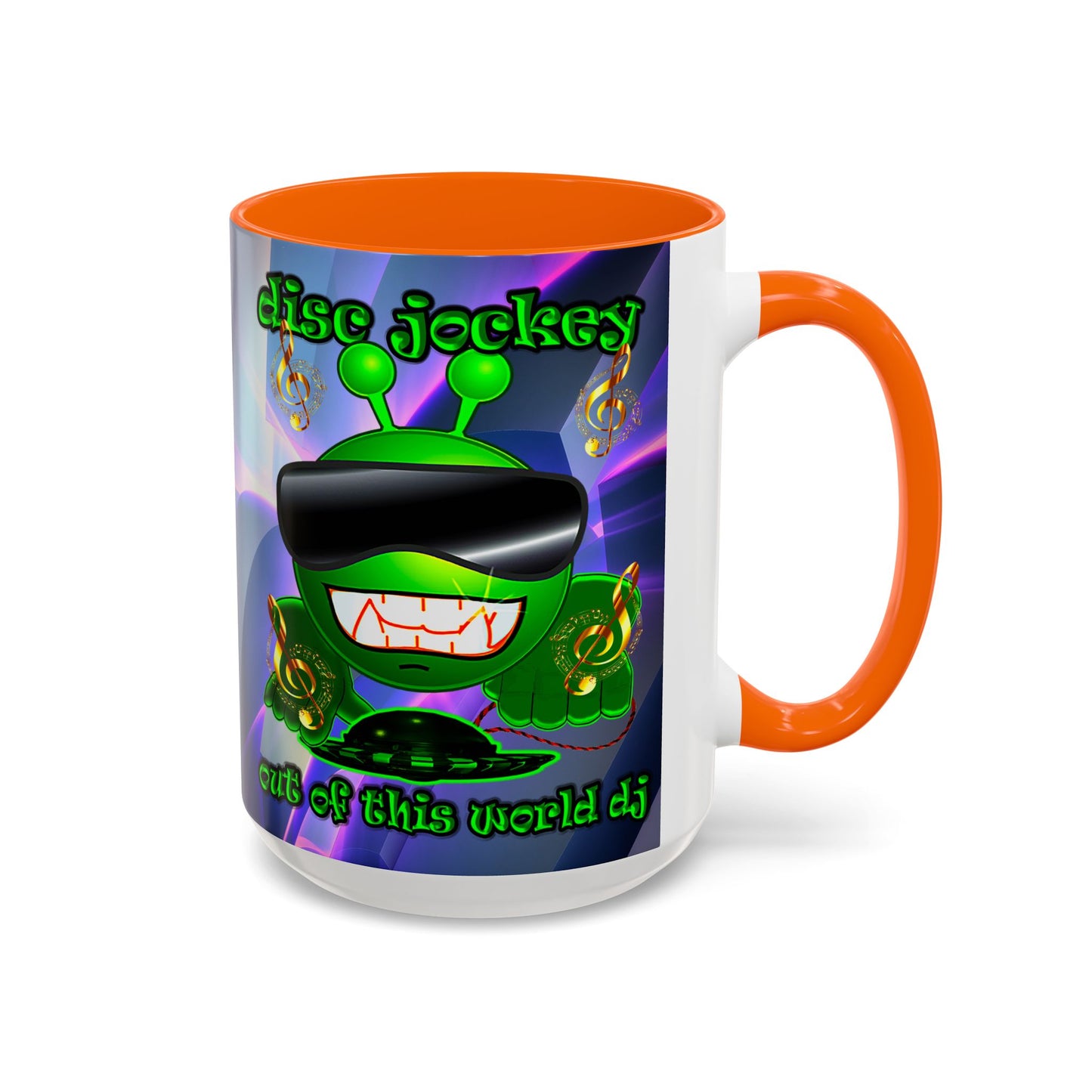 disc jockey - Accent Mug (grey-pink wave)