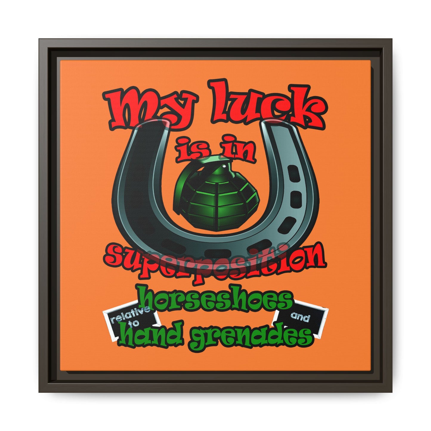 my luck - framed canvas art (crusta)