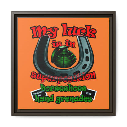 my luck - framed canvas art (crusta)