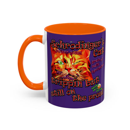 schrodinger's cat - Accent Mug (purple)