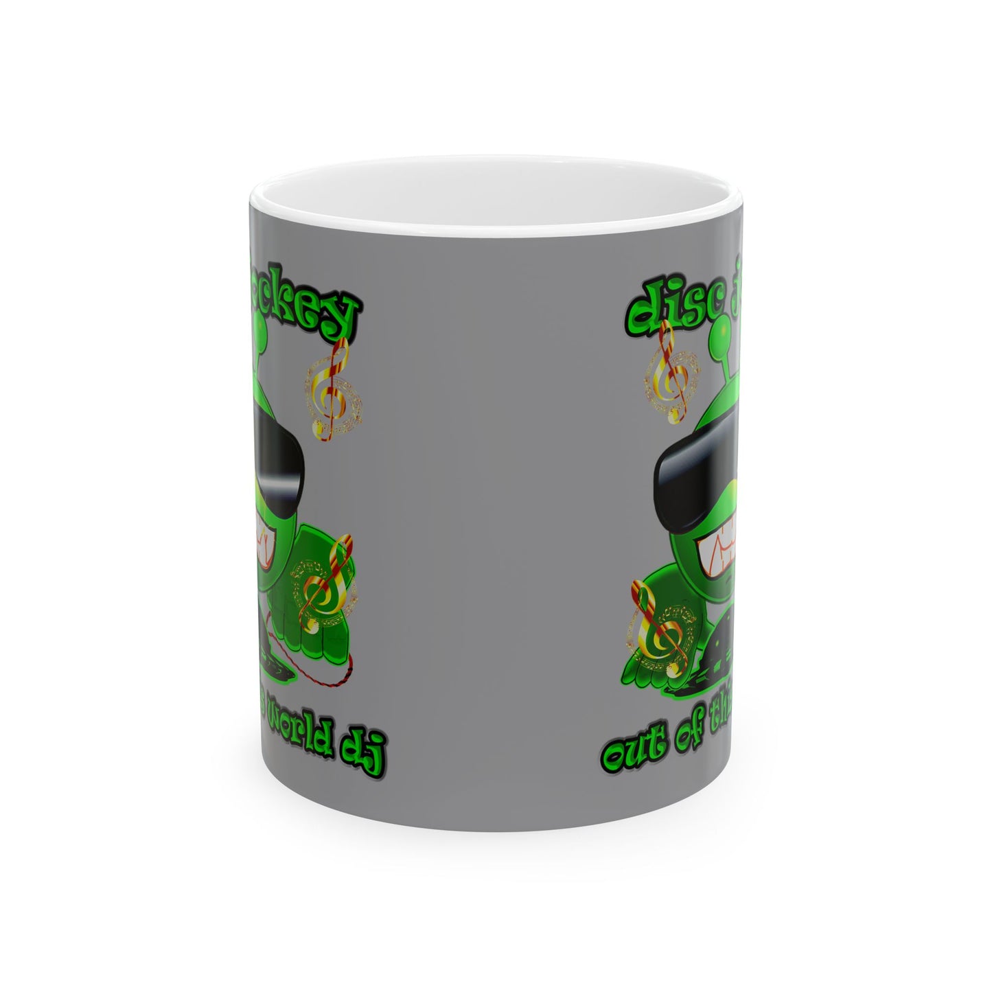 disc jockey - White Mug (grey)