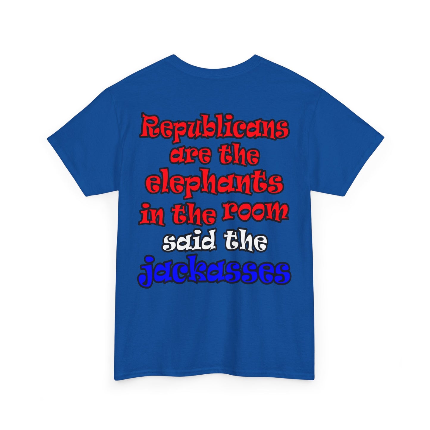 donkeys and elephants - Unisex Heavy Cotton Tee