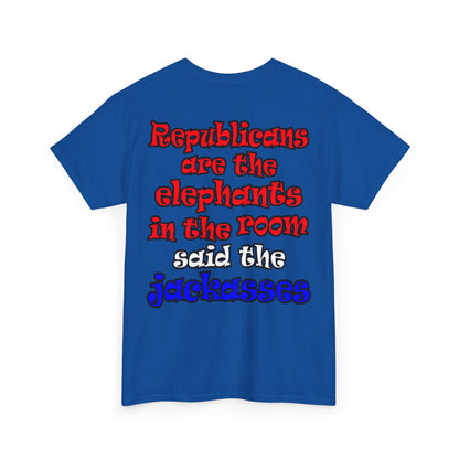 donkeys and elephants - Unisex Heavy Cotton Tee