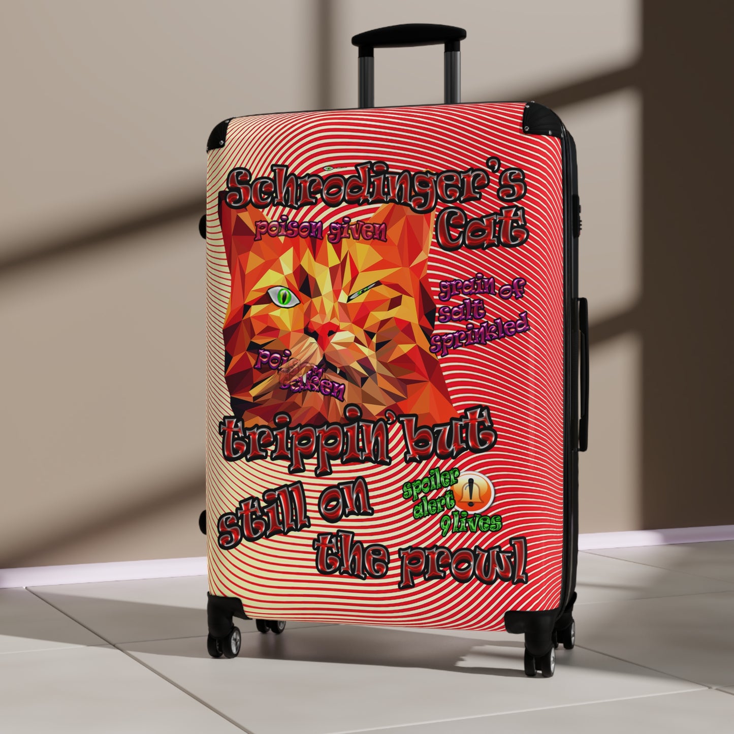 schrodinger's cat - Suitcase (yellow-orange wave)