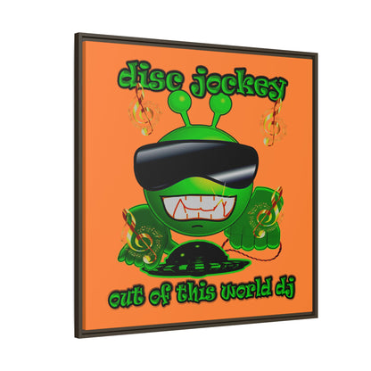 disc jockey - framed canvas art (crusta)