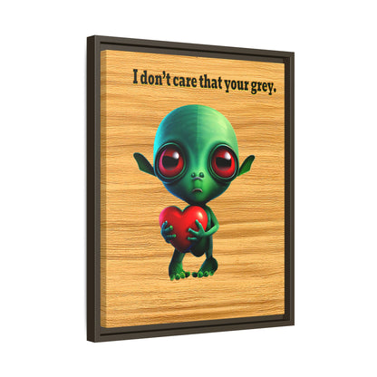 I don't care that your grey - framed canvas art (butterscotch wood finish)