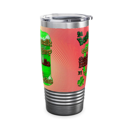 celtics logo - Ringneck Tumbler, 20oz (yellow-orange wave)