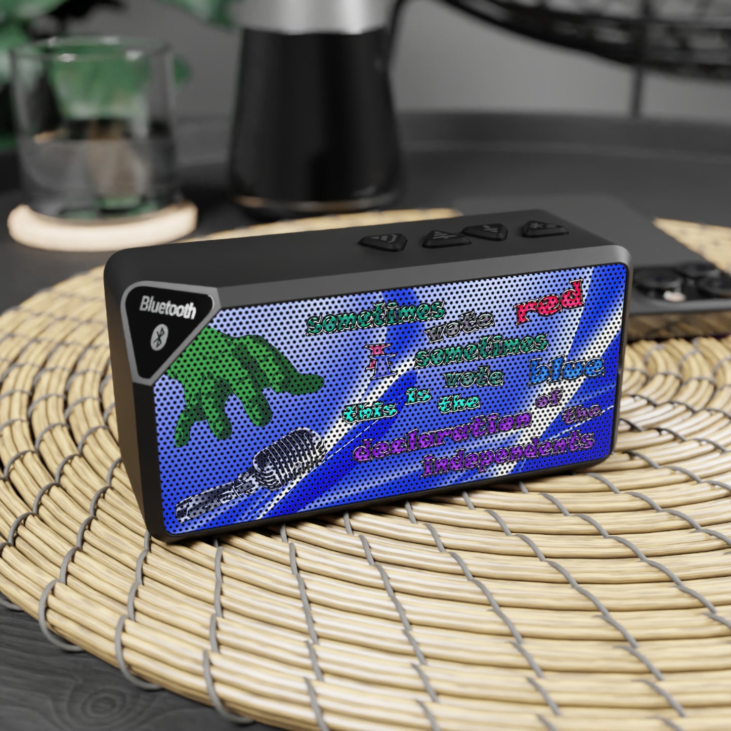 declaration of the independents - Jabba Bluetooth Speaker (blue-white wave)