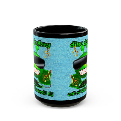 disc jockey - Black Mug (faded dark blue)