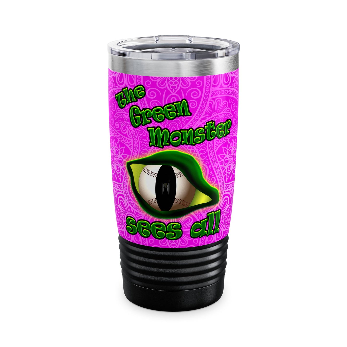 green monster - Ringneck Tumbler, 20oz (pink swirl)