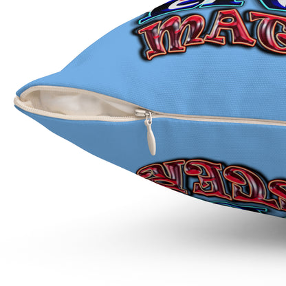 rw&b lives matter - Spun Polyester Square Pillow - (light blue)