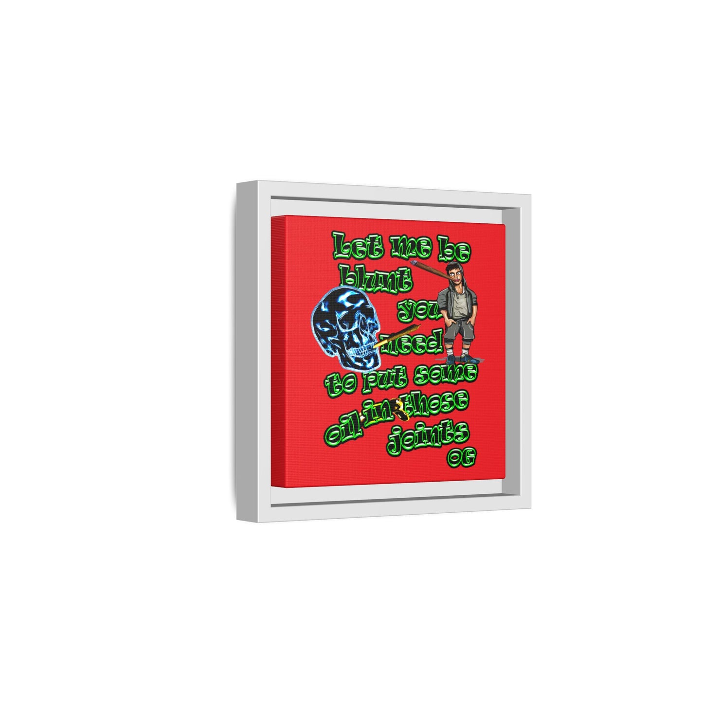og - framed canvas art (red)