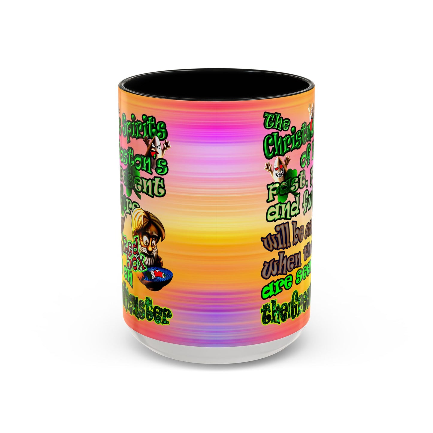 christmas spirits of boston - Accent Mug (color blur)