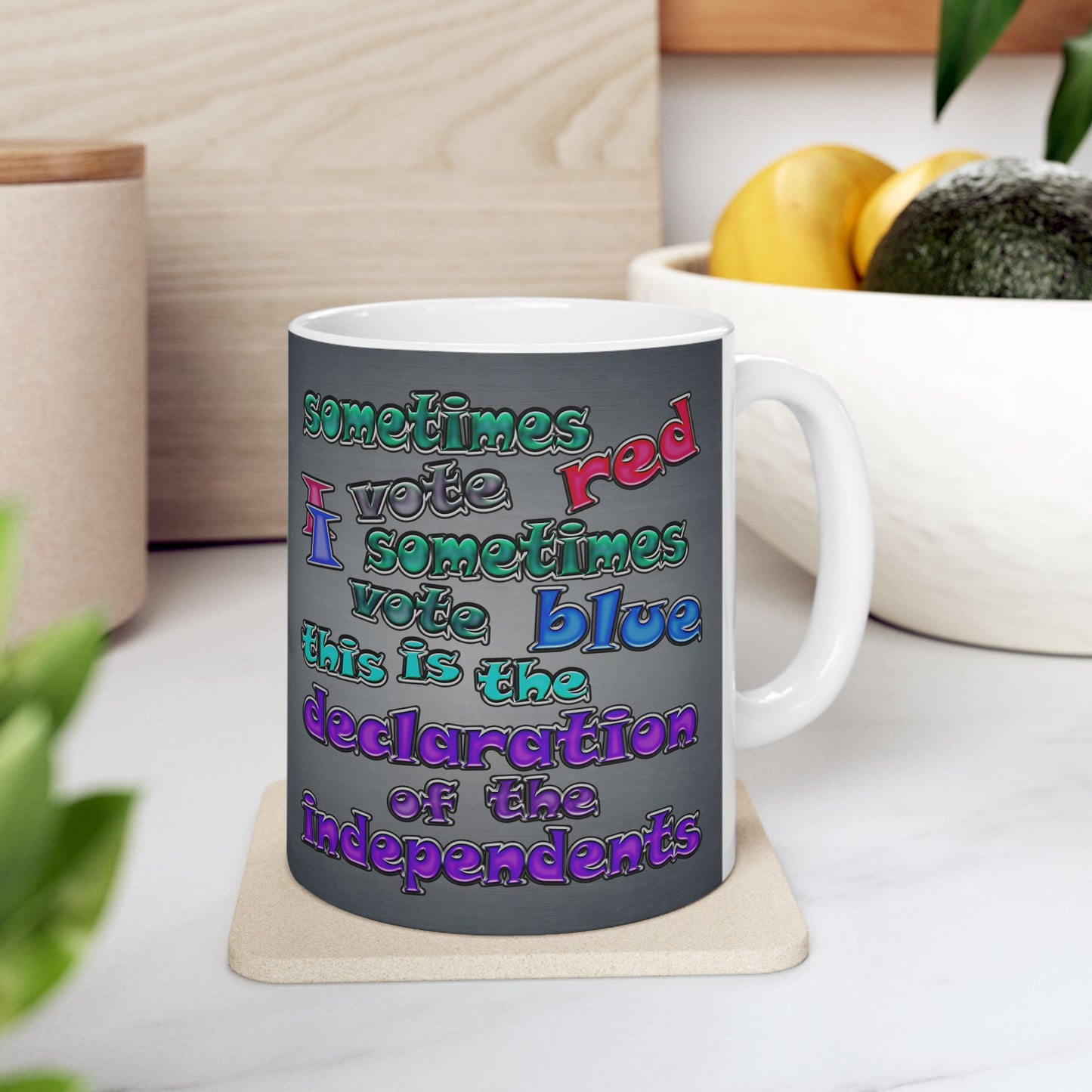declaration of the independents - White Mug (grey-light grey)