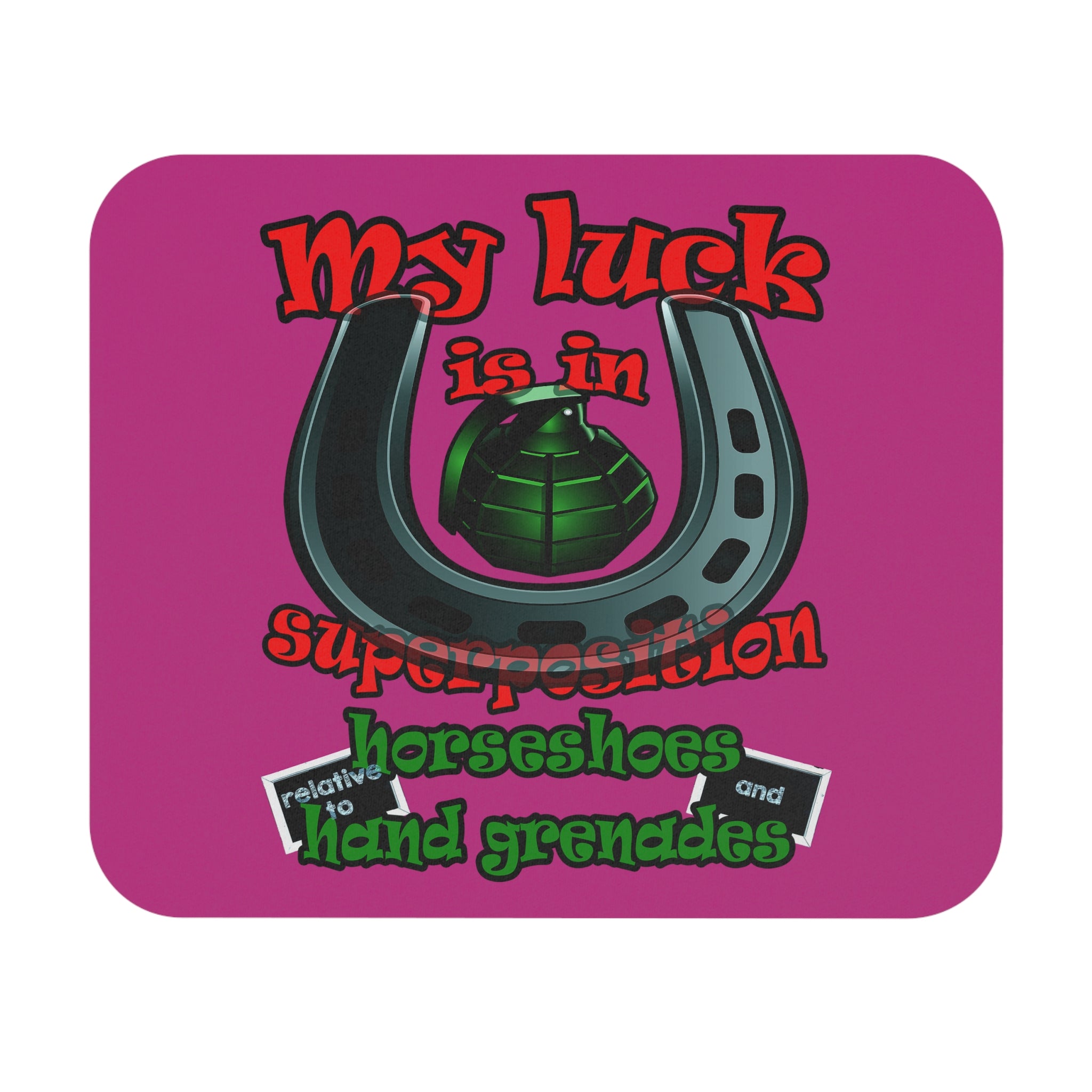 my luck - Mouse Pad (Rectangle) (pink)