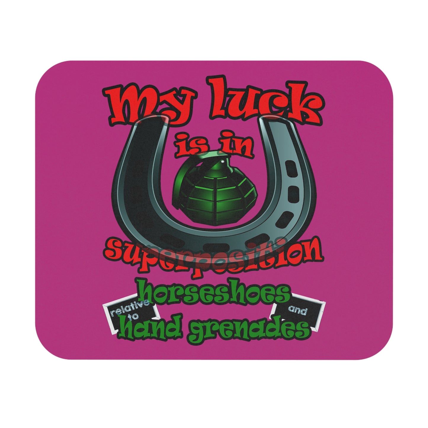 my luck - Mouse Pad (Rectangle) (pink)