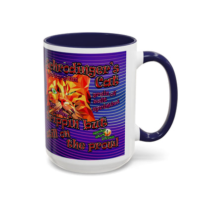 schrodinger's cat - Accent Mug (purple wave)