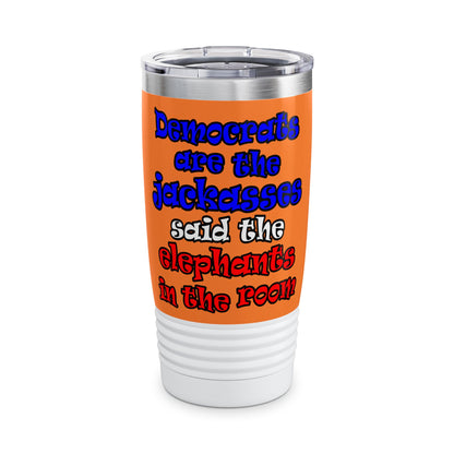 donkeys and elephants - Ringneck Tumbler, 20oz (crusta)