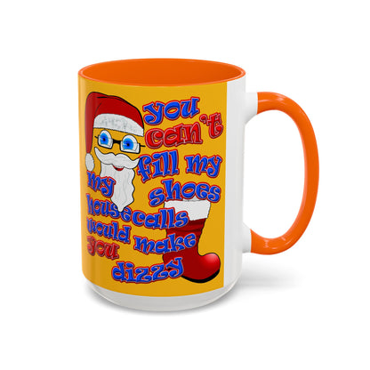 santa's shoes - Accent Mug (yellow)