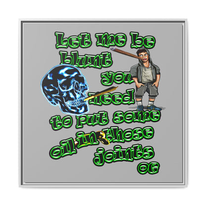 og - framed canvas art (light grey)