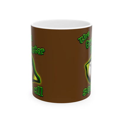 green monster - White Mug (brown)