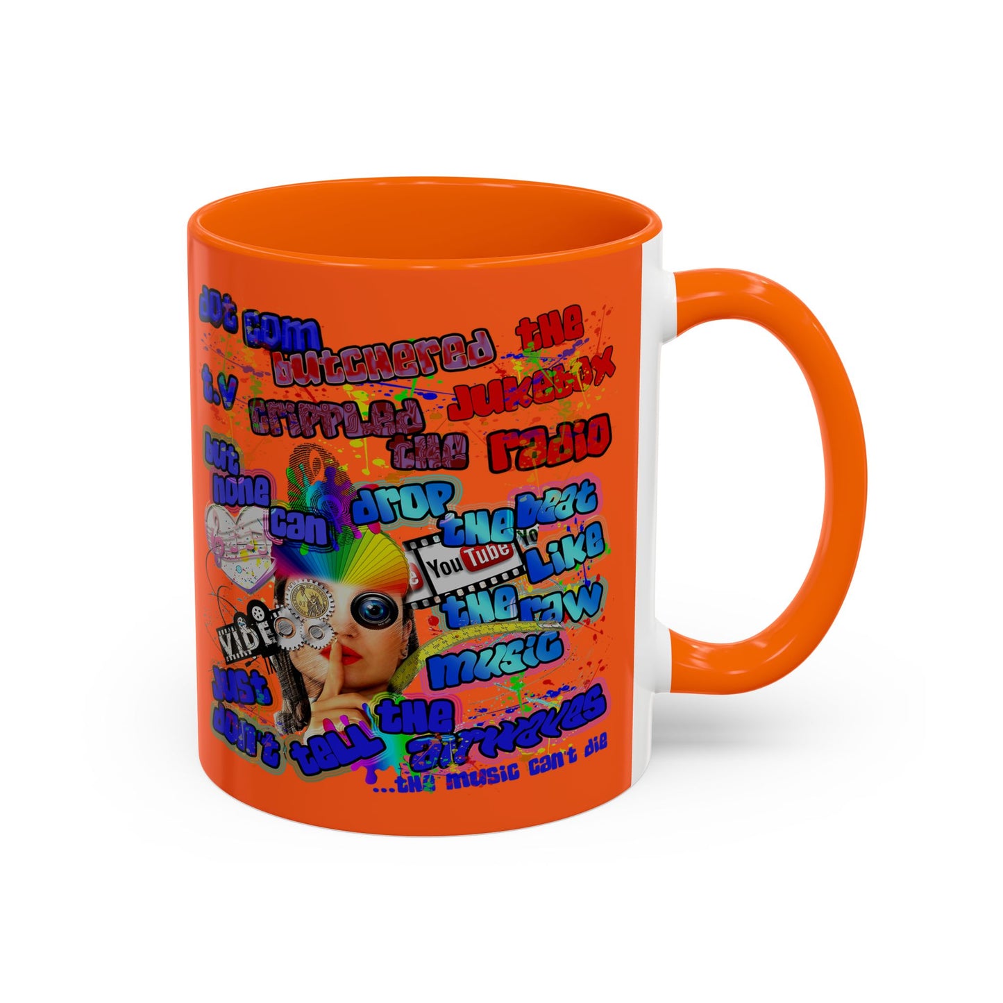 drop the beat - Accent Mug (orange)
