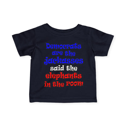 donkeys and elephants - Infant Fine Jersey Tee