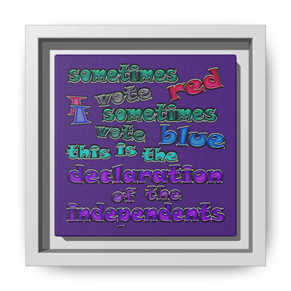 declaration of the independents - framed canvas art (purple)